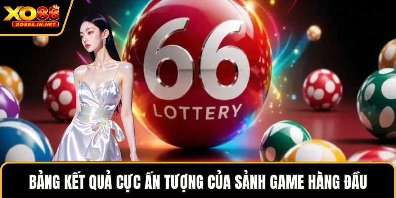 Bảng kết quả cực ấn tượng của sảnh game hàng đầu